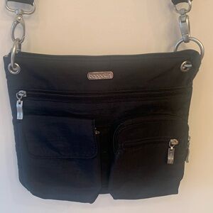 Baggallini black fabric crossbody bag